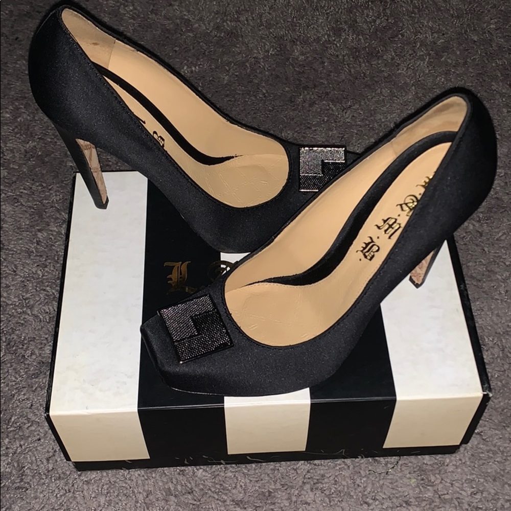 L.A.M.B. Satin Heels